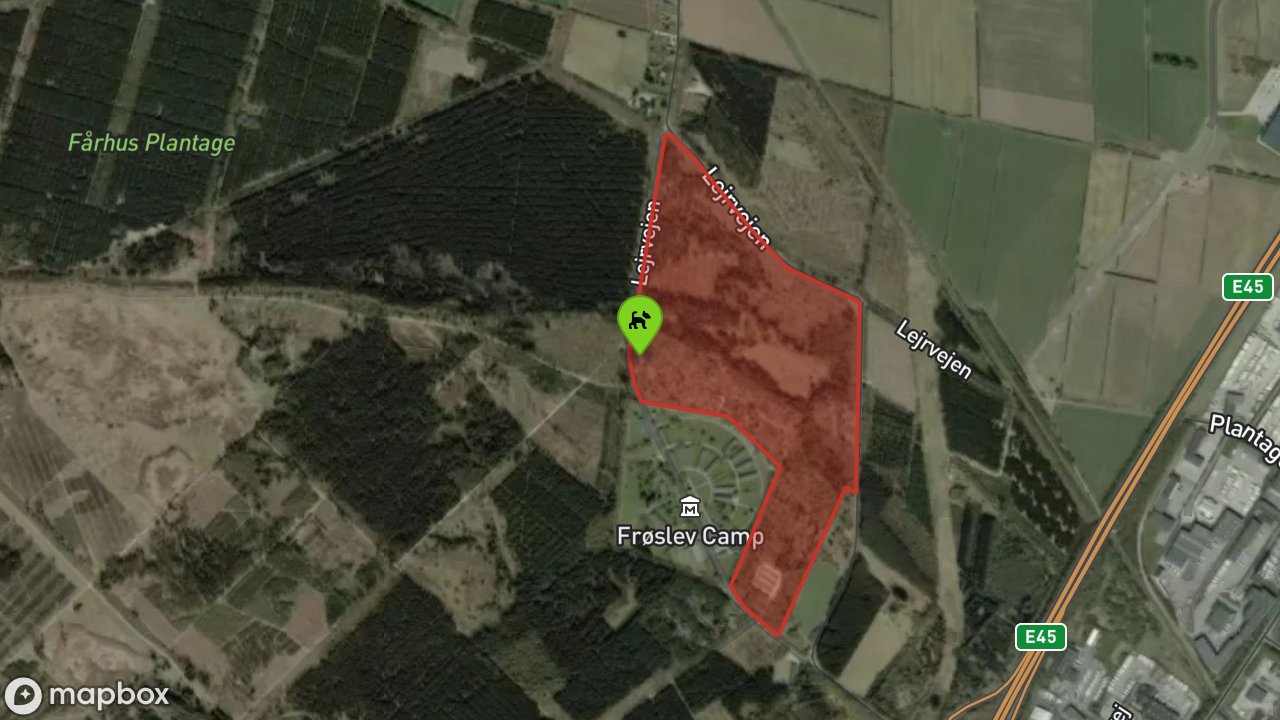 Satellitfoto af Frøslev Plantage
